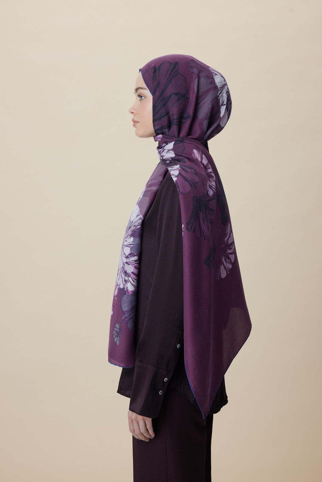 Maisa EZGİN PAMUK İPEK ŞAL 70*190 CM - MOR