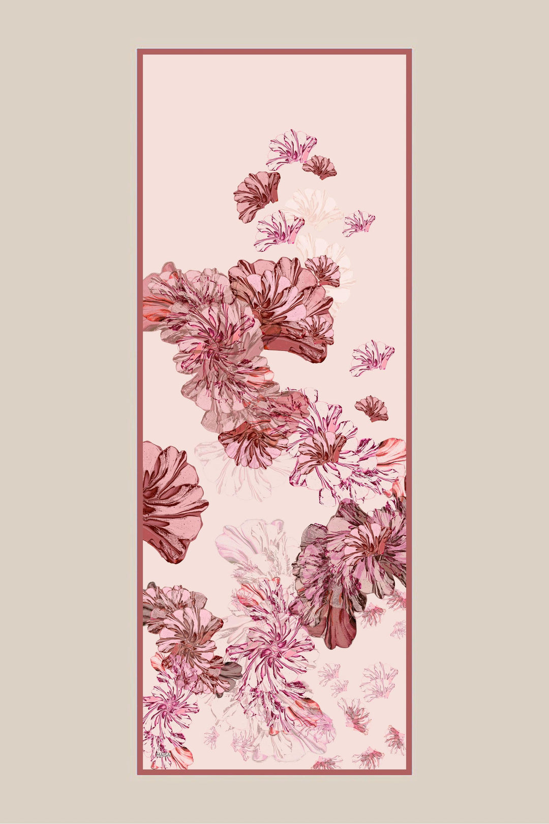 Maisa EZGİN PAMUK İPEK ŞAL 70*190 CM - PUDRA PEMBE