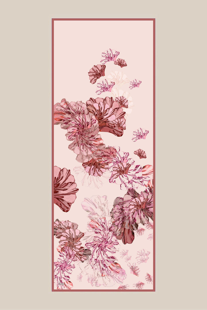 Maisa EZGİN PAMUK İPEK ŞAL 70*190 CM - PUDRA PEMBE