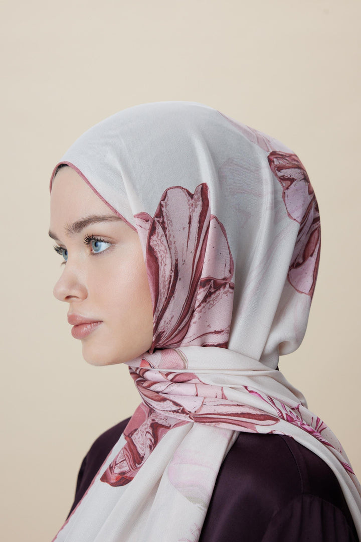 Maisa EZGİN PAMUK İPEK ŞAL 70*190 CM - PUDRA PEMBE