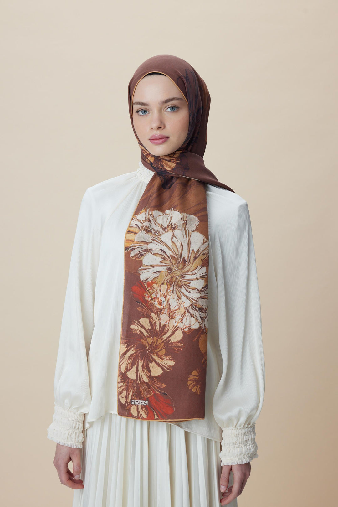 Maisa EZGİN PAMUK İPEK ŞAL 70*190 CM - TARÇIN