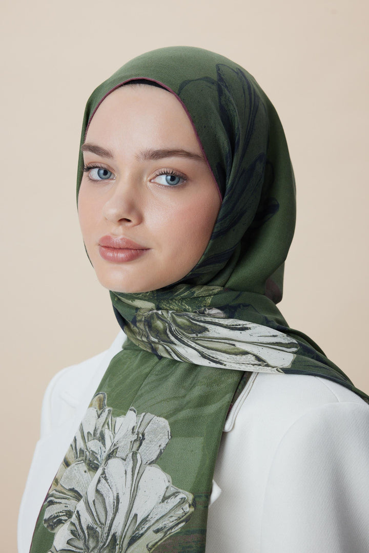 Maisa EZGİN PAMUK İPEK ŞAL 70*190 CM - YEŞİL