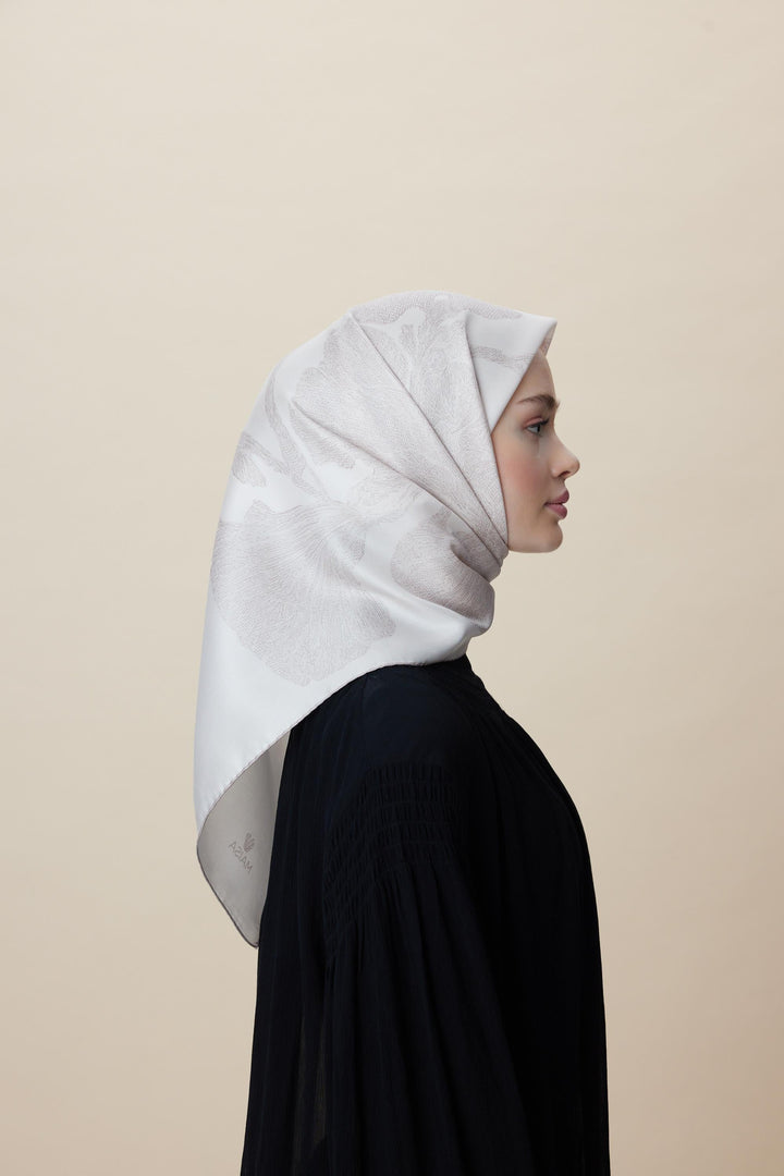 FARAH MULBERRY İPEK EŞARP 90*90 CM - AÇIK TAŞ - Görsel 2