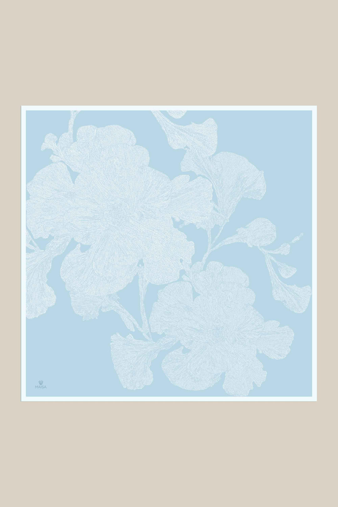 FARAH MULBERRY İPEK EŞARP 90*90 CM - AÇIK MAVİ - Görsel 7