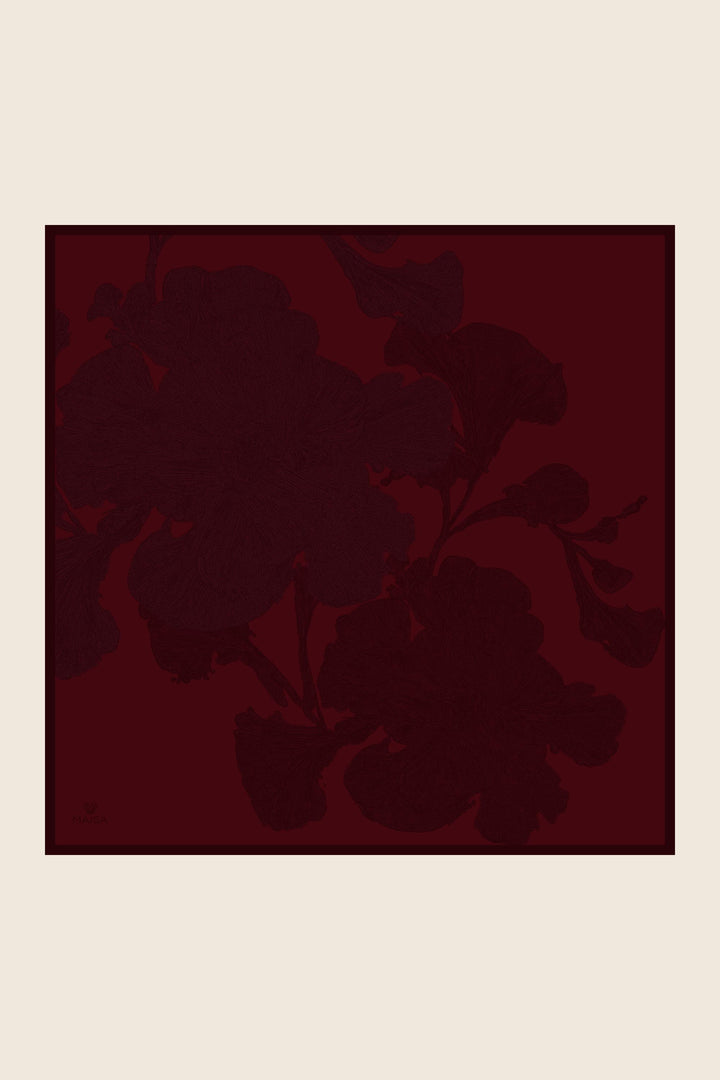 Maisa Farah Mulberry İpek Eşarp - Bordo