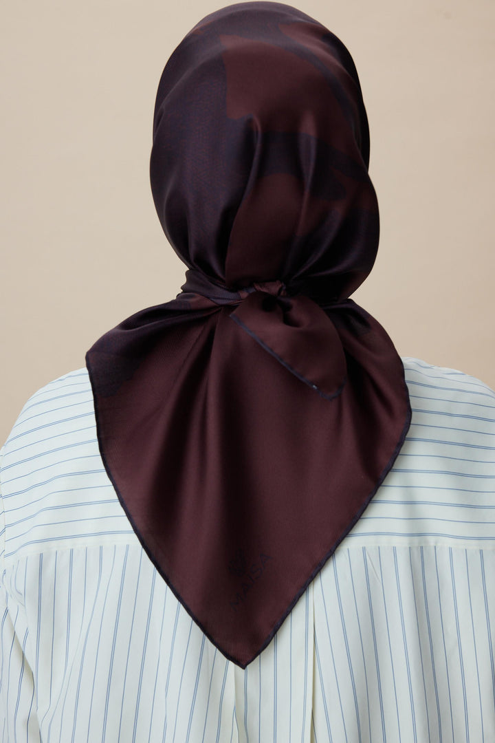 Maisa Farah Mulberry İpek Eşarp - Bordo