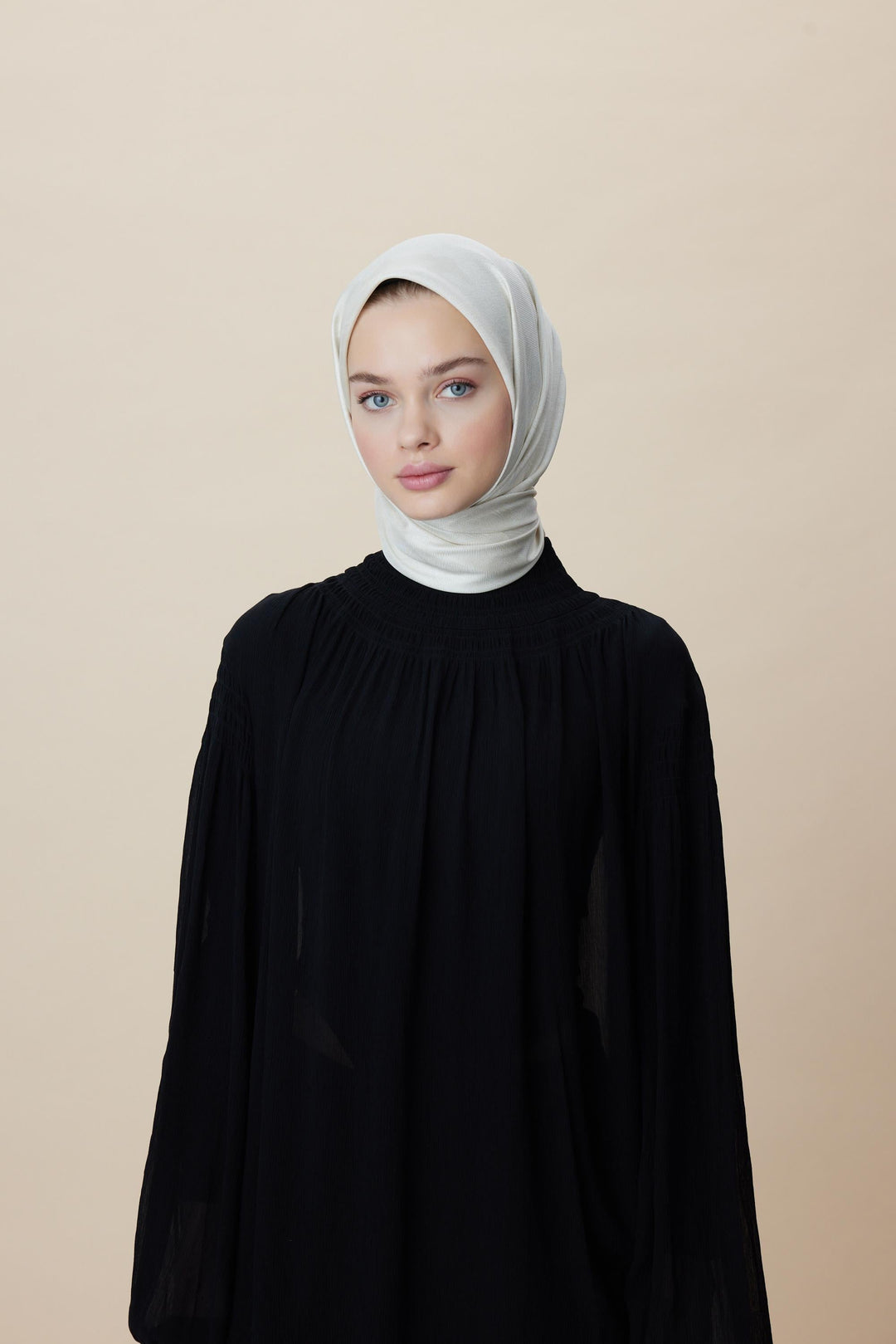 FARAH MULBERRY İPEK EŞARP 90*90 CM - FİLDİŞİ - Görsel 2
