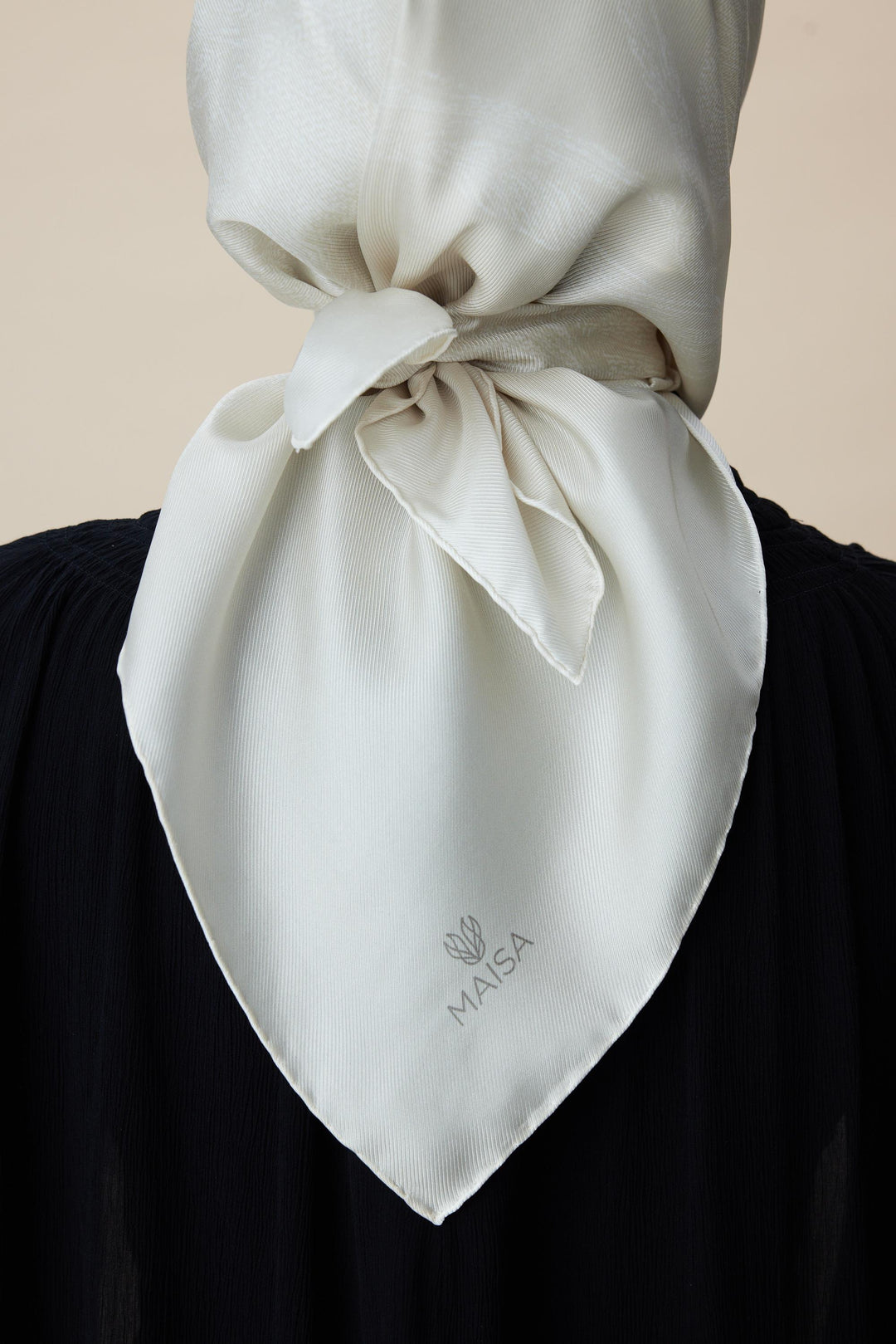 FARAH MULBERRY İPEK EŞARP 90*90 CM - FİLDİŞİ - Görsel 8