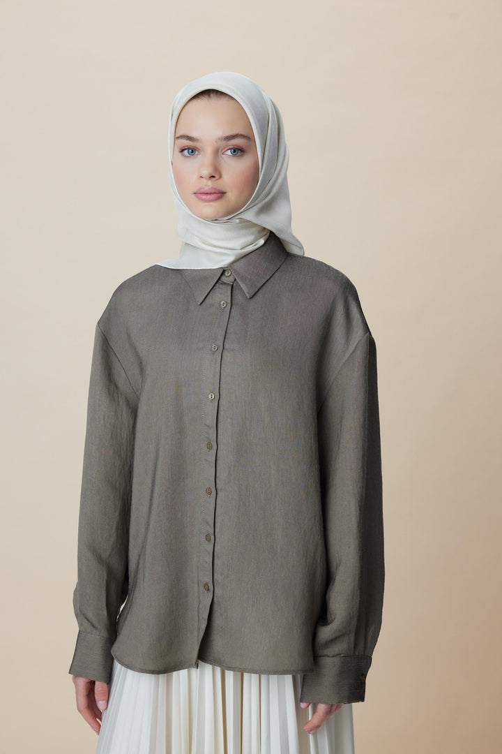 FARAH MULBERRY İPEK EŞARP 90*90 CM - FİLDİŞİ - Görsel 9