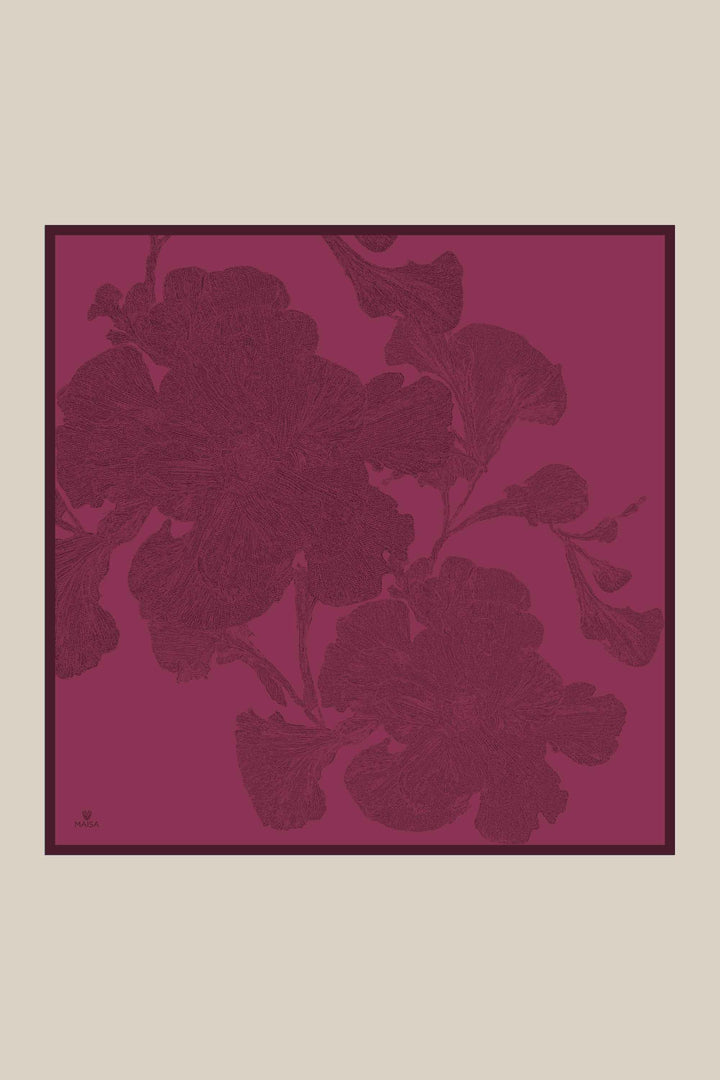 FARAH MULBERRY İPEK EŞARP 90*90 CM - GÜL KURUSU - Görsel 7