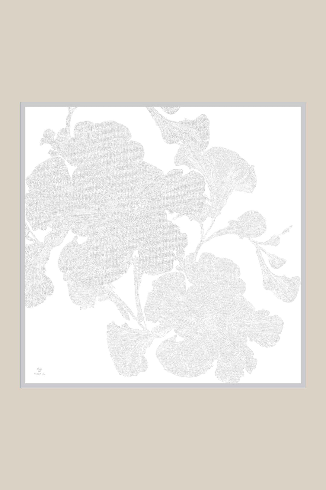 FARAH MULBERRY İPEK EŞARP 90*90 CM - GÜMÜŞ - Görsel 8