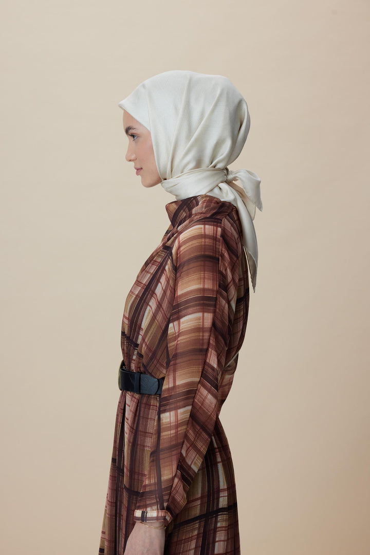 Maisa Farah Mulberry İpek Eşarp - Krem