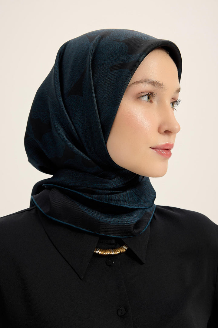 Maisa Farah Mulberry İpek Eşarp - Lacivert