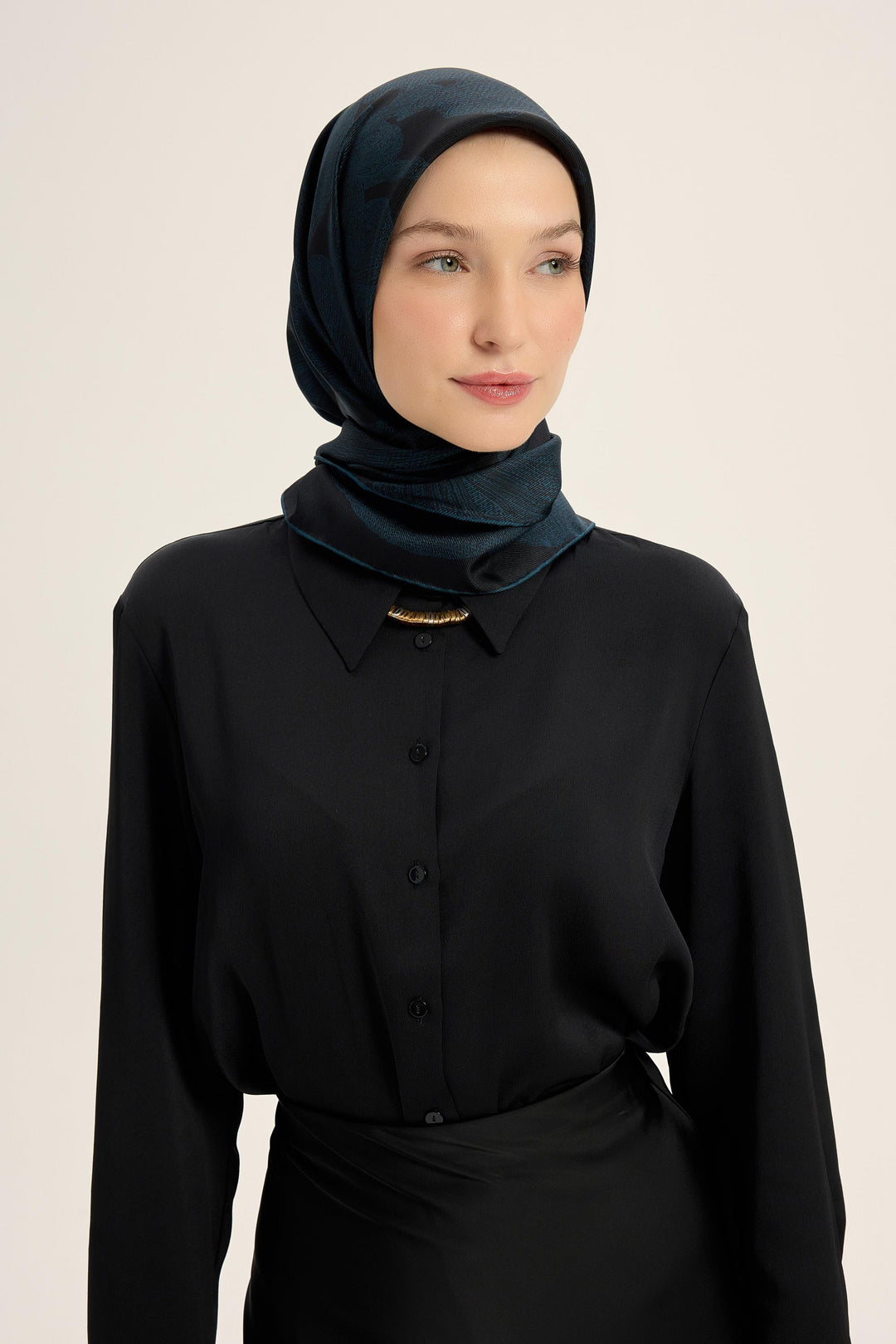Maisa Farah Mulberry İpek Eşarp - Lacivert