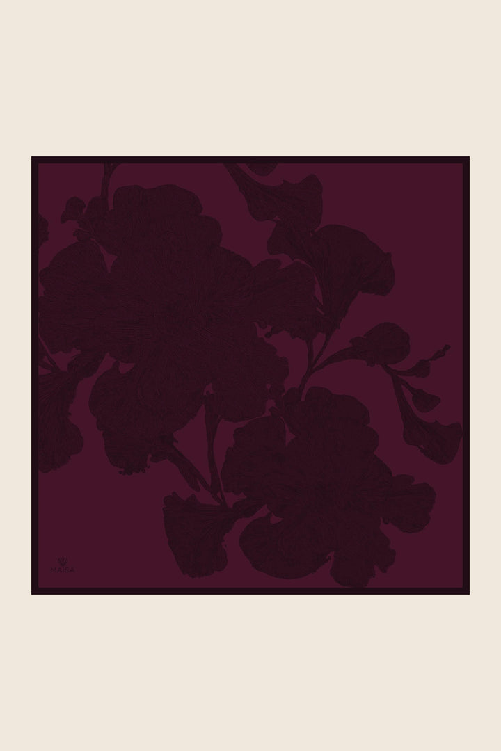 Maisa Farah Mulberry İpek Eşarp - Mürdüm