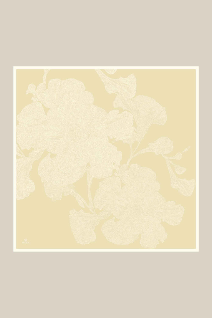 FARAH MULBERRY İPEK EŞARP 90*90 CM - SARI - Görsel 12