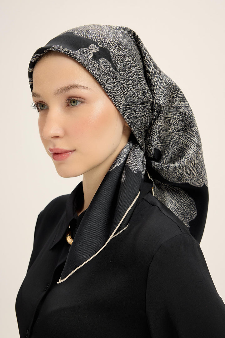 Maisa Farah Mulberry İpek Eşarp - Siyah