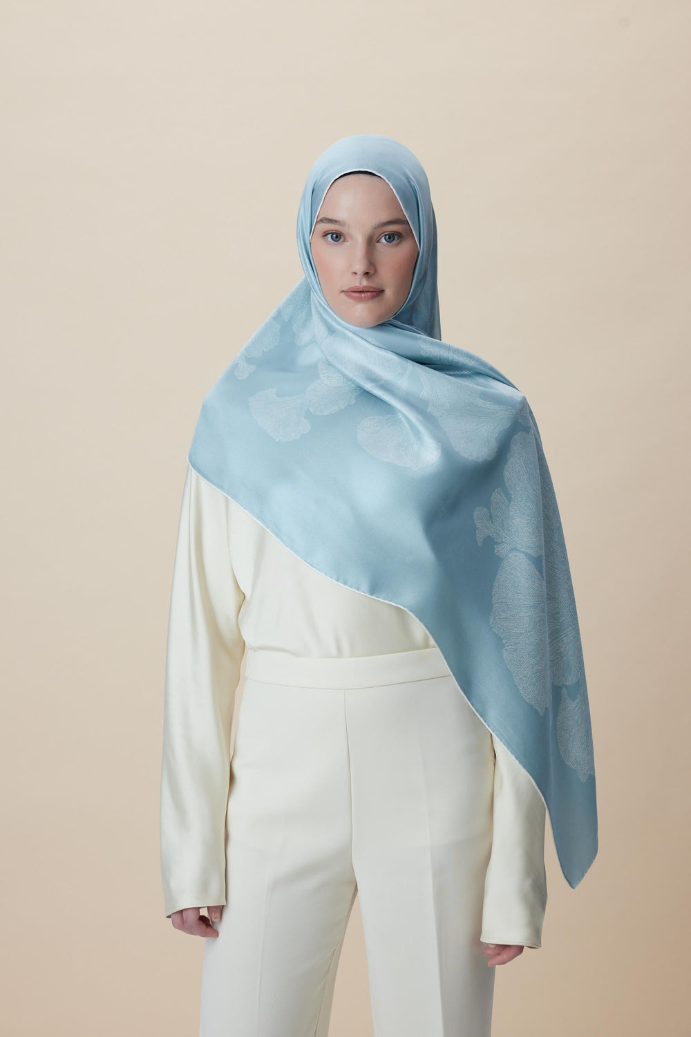 Maisa FARAH MULBERRY İPEK ŞAL 70*190 - AÇIK MAVİ