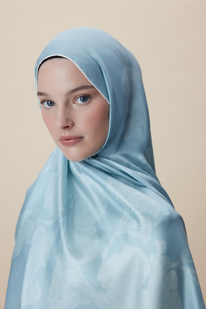 Maisa FARAH MULBERRY İPEK ŞAL 70*190 - AÇIK MAVİ