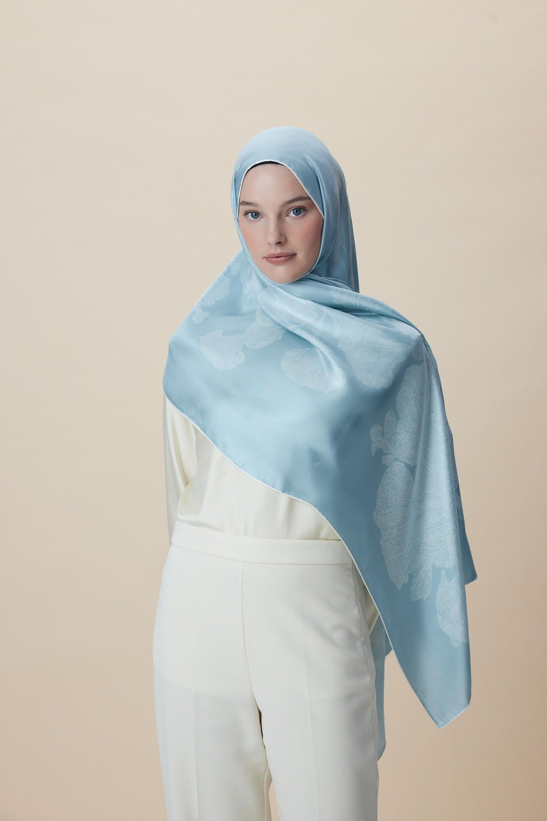 Maisa FARAH MULBERRY İPEK ŞAL 70*190 - AÇIK MAVİ