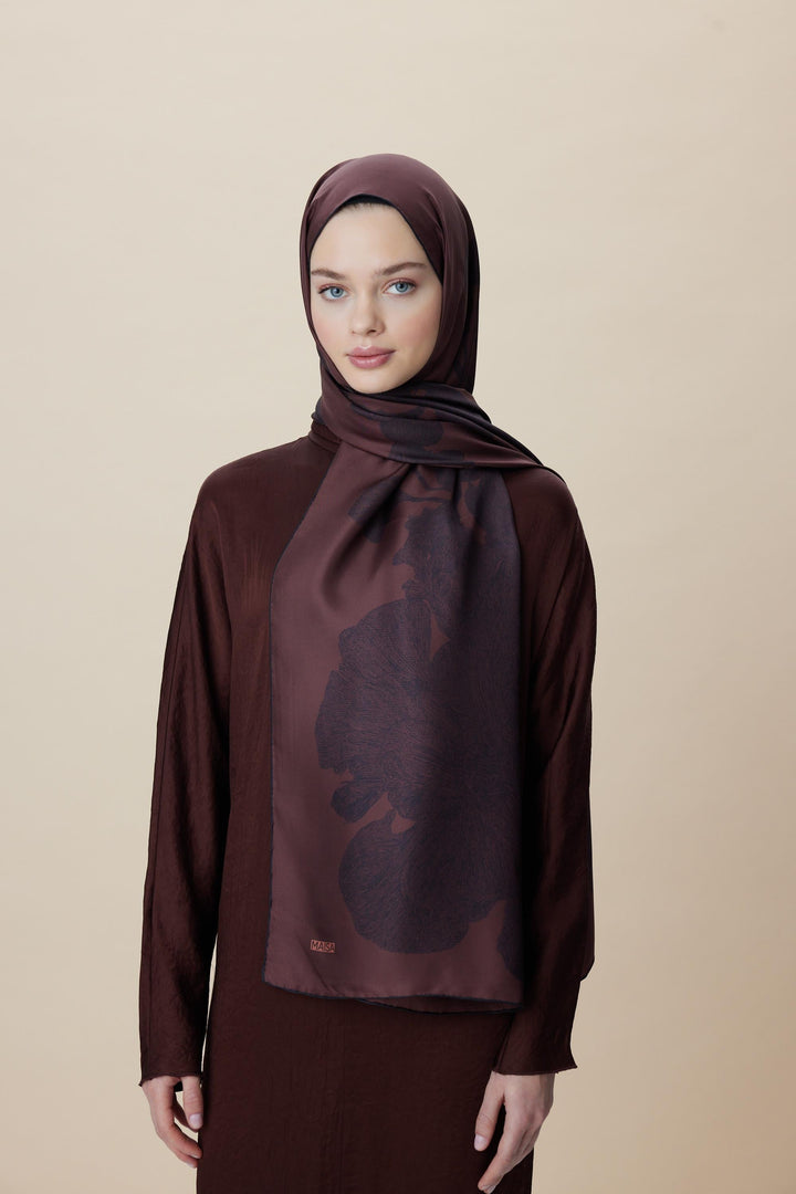 Maisa FARAH MULBERRY İPEK ŞAL 70*190 - BORDO
