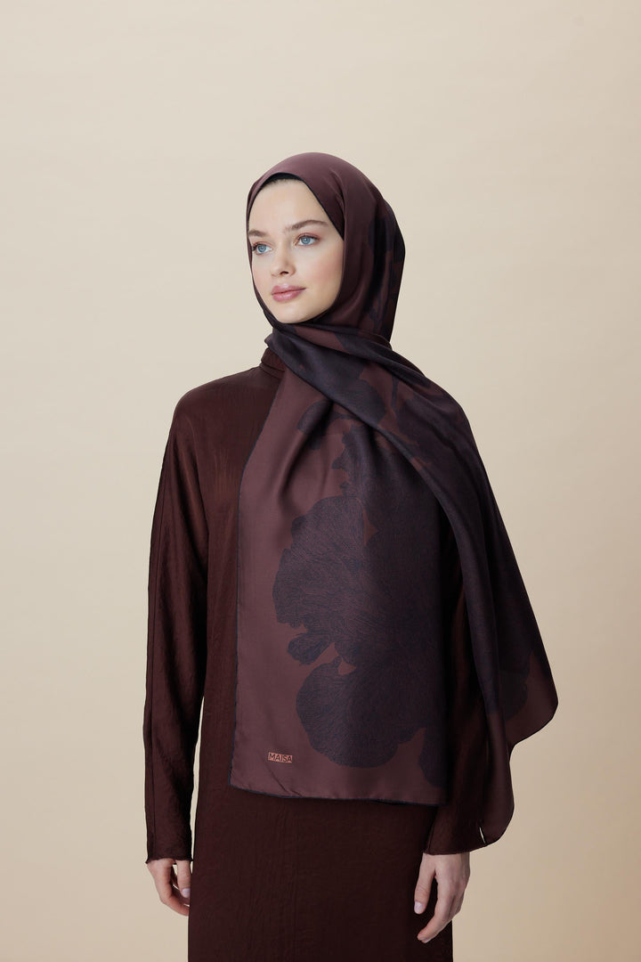 Maisa FARAH MULBERRY İPEK ŞAL 70*190 - BORDO