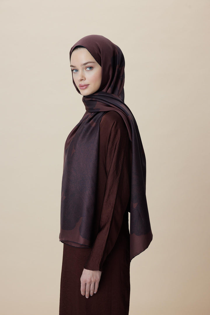 Maisa FARAH MULBERRY İPEK ŞAL 70*190 - BORDO