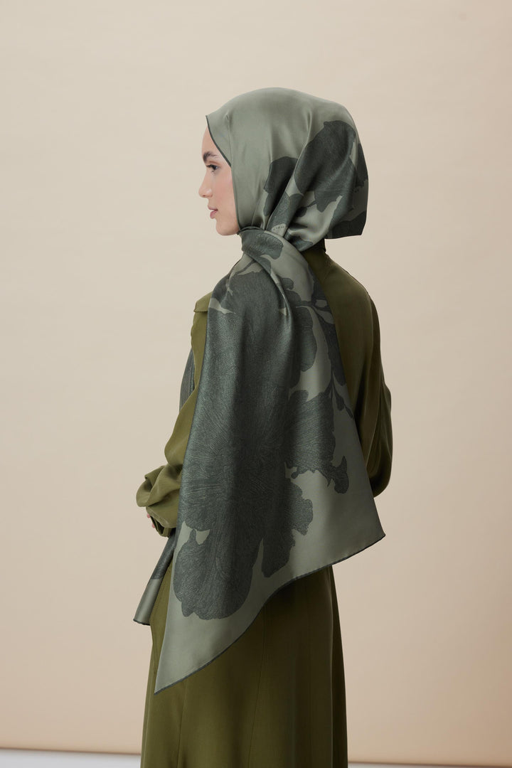 Maisa FARAH MULBERRY İPEK ŞAL 70*190 - HAKİ