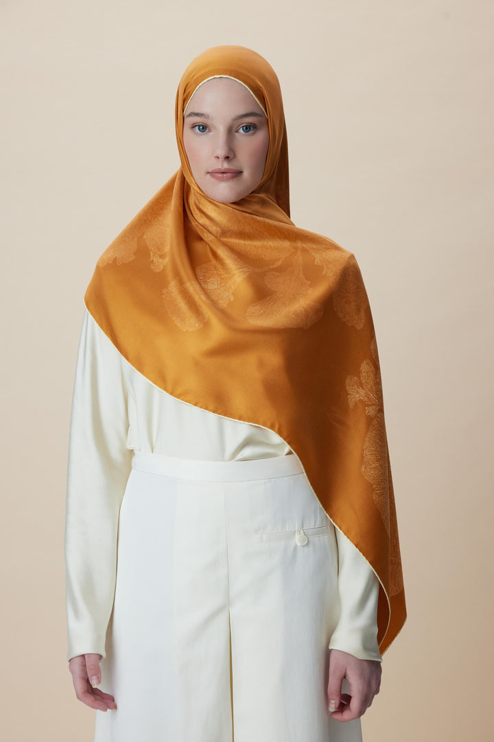 Maisa FARAH MULBERRY İPEK ŞAL 70*190 - HARDAL