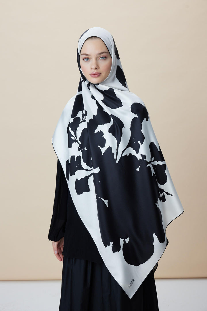 Maisa FARAH MULBERRY İPEK ŞAL 70*190 - K. SİYAH