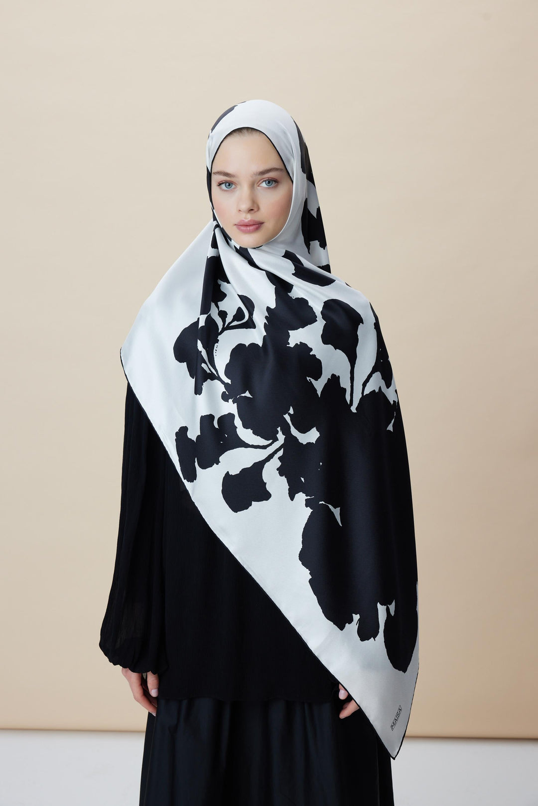 Maisa FARAH MULBERRY İPEK ŞAL 70*190 - K. SİYAH