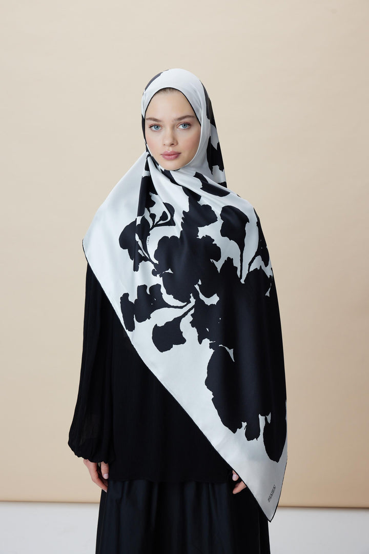 Maisa FARAH MULBERRY İPEK ŞAL 70*190 - K. SİYAH