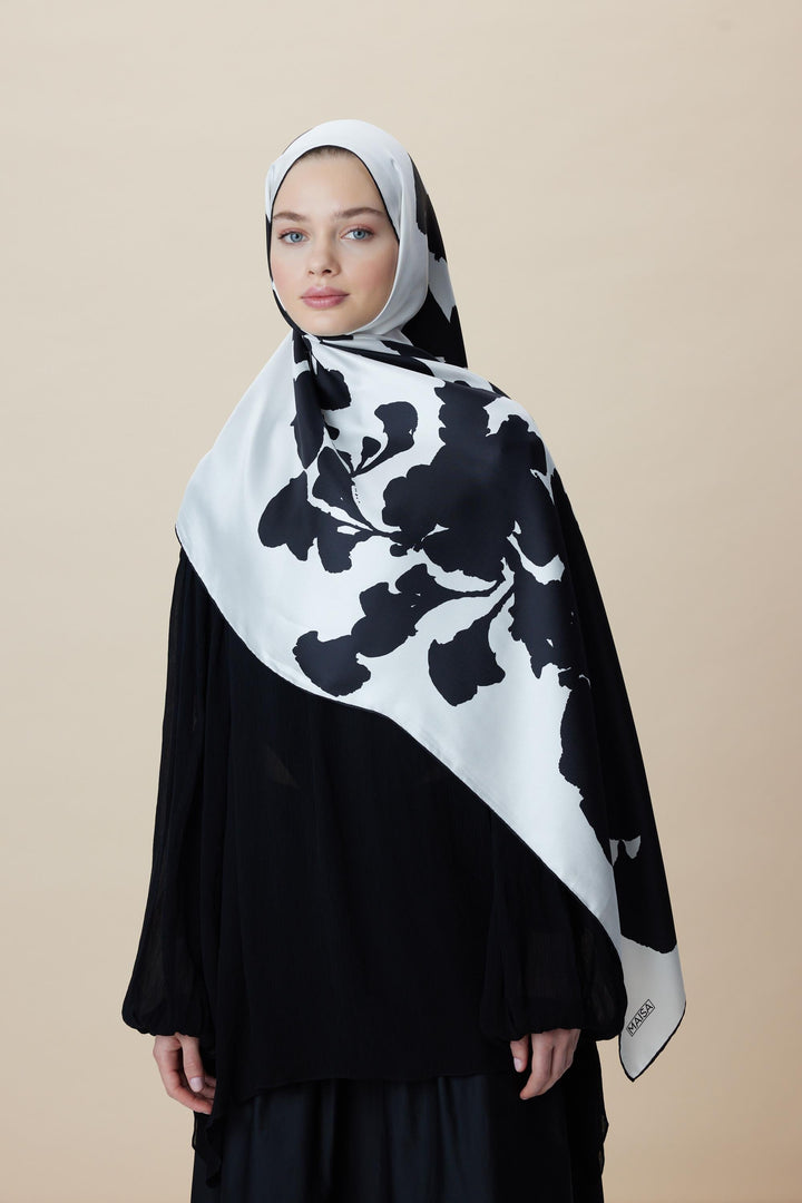 Maisa FARAH MULBERRY İPEK ŞAL 70*190 - K. SİYAH