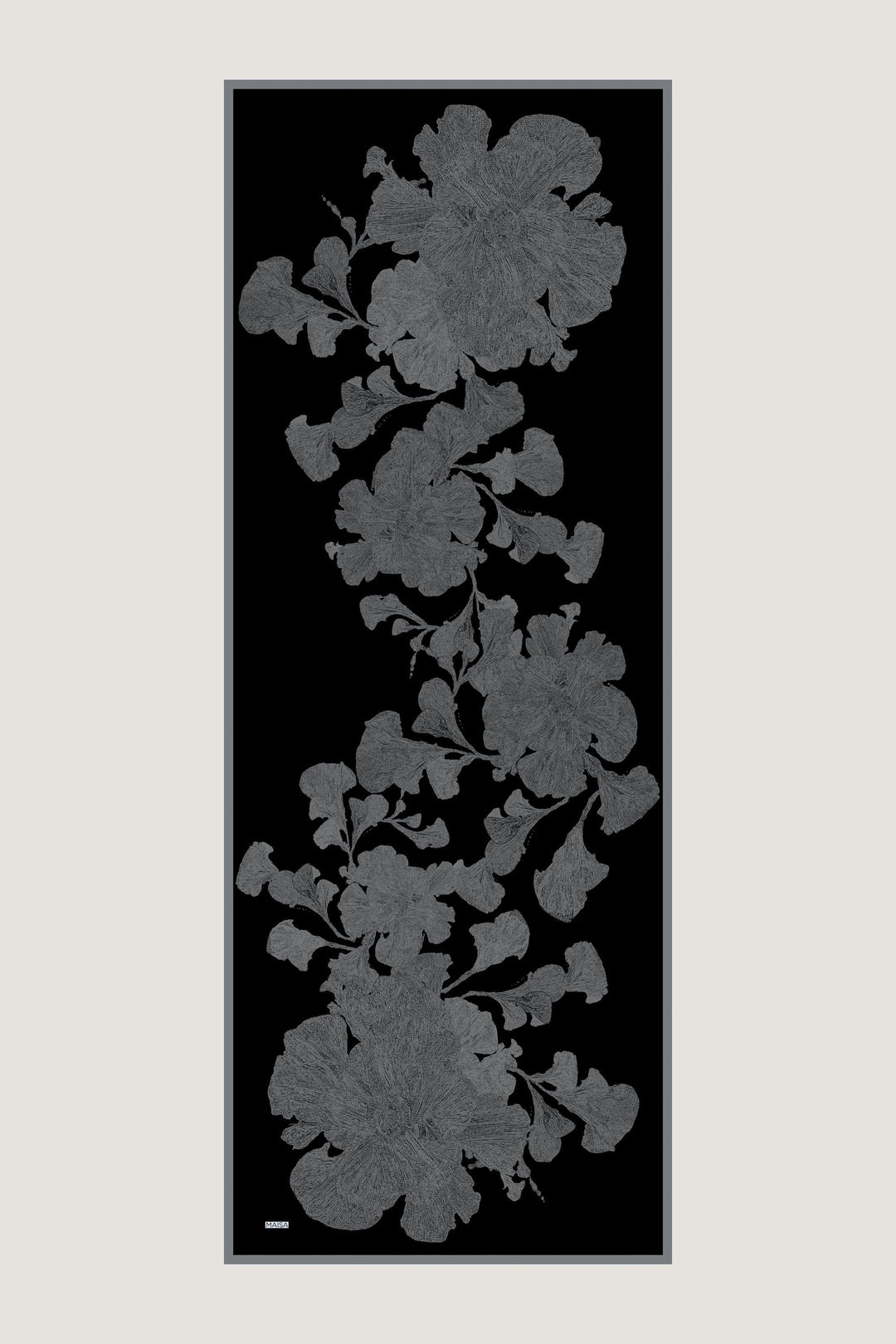 Maisa FARAH MULBERRY İPEK ŞAL 70*190 - SİYAH