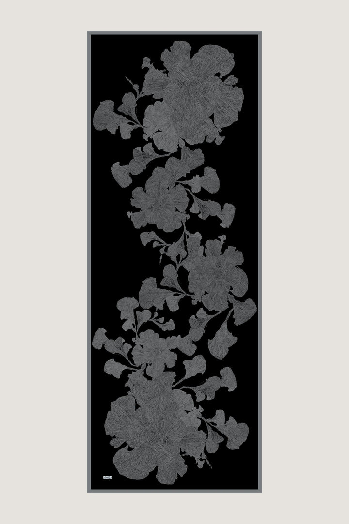Maisa FARAH MULBERRY İPEK ŞAL 70*190 - SİYAH
