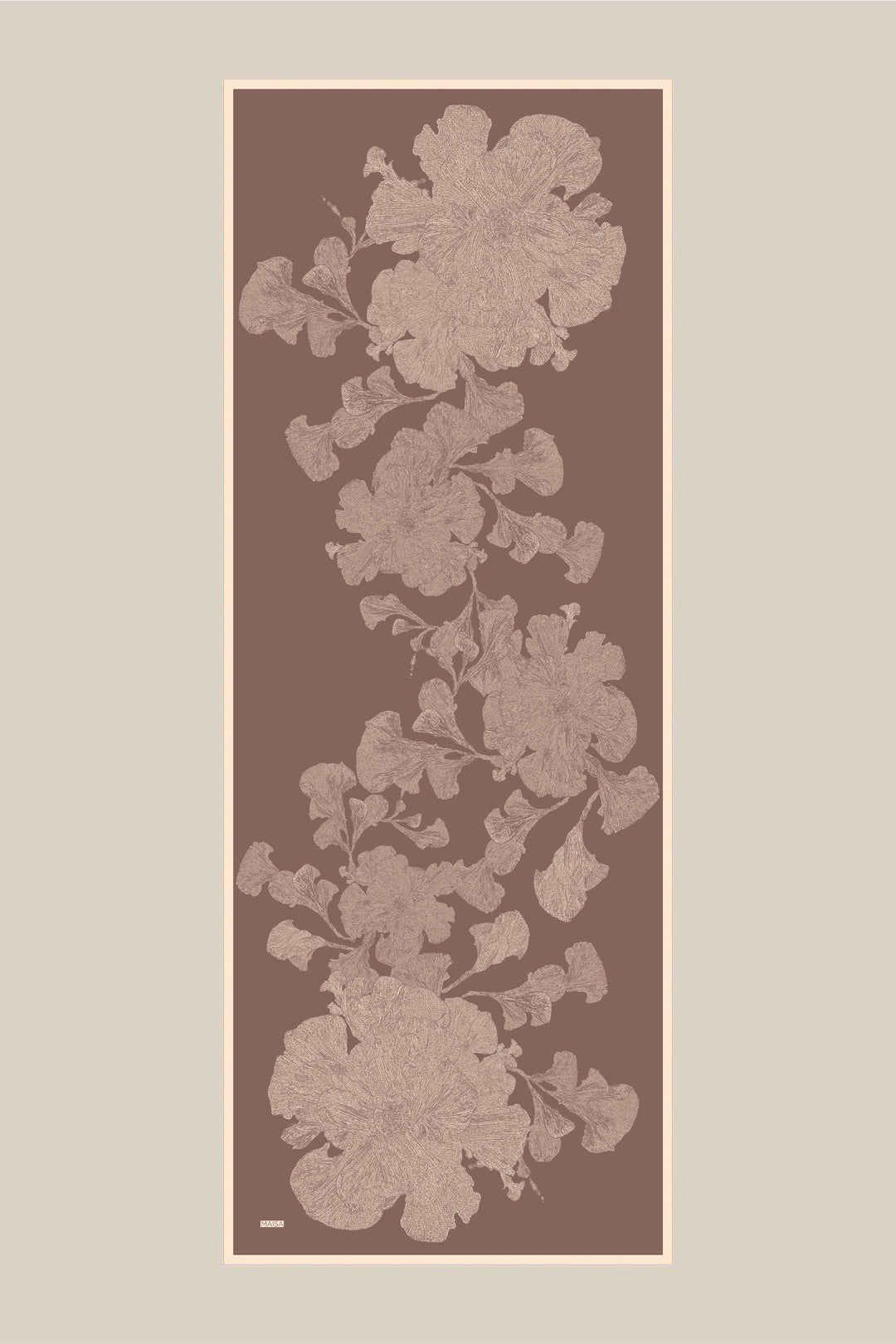 Maisa FARAH MULBERRY İPEK ŞAL 70*190 - SÜTLÜ KAHVE