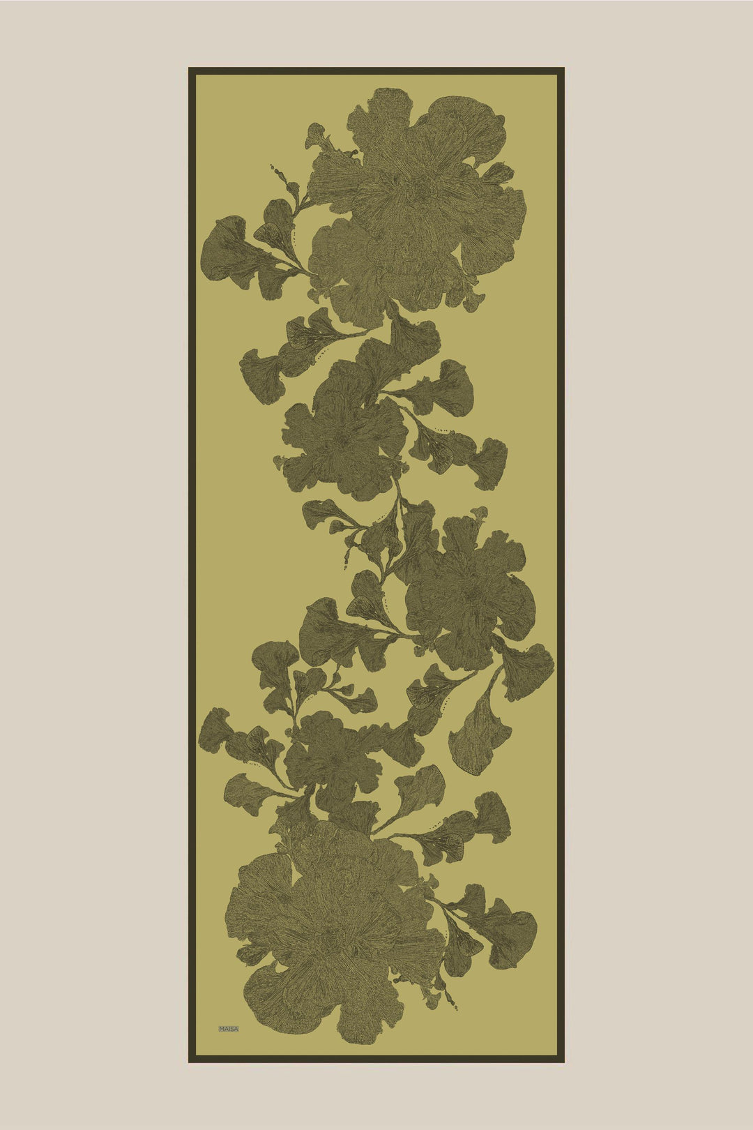 Maisa FARAH MULBERRY İPEK ŞAL 70*190 - ZEYTİN