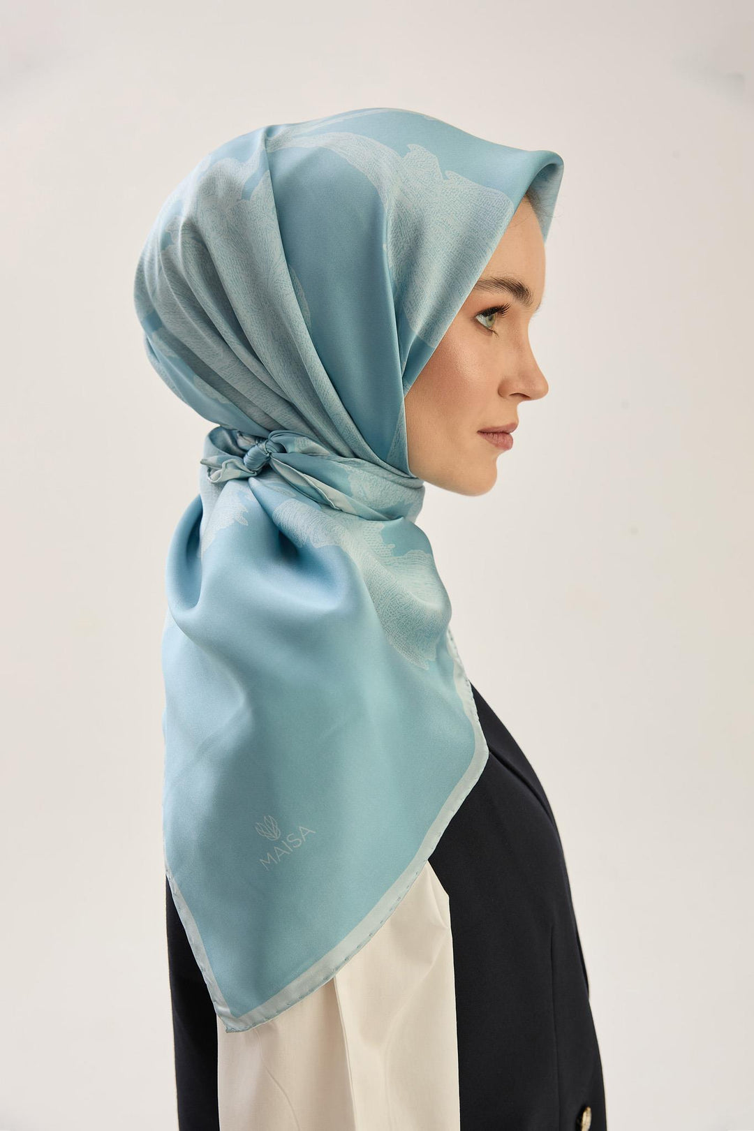 Maisa Farah Sura İpek Eşarp - Mavi