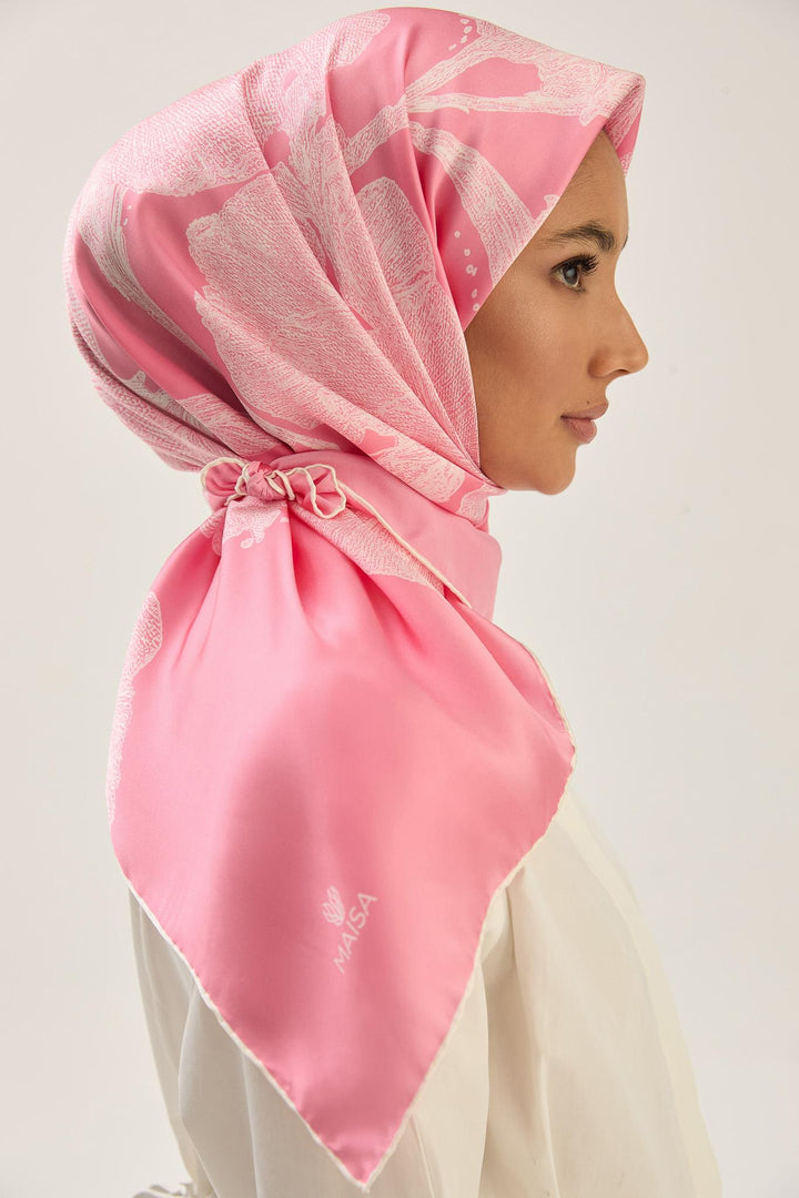 Maisa Farah Sura İpek Eşarp - Pembe
