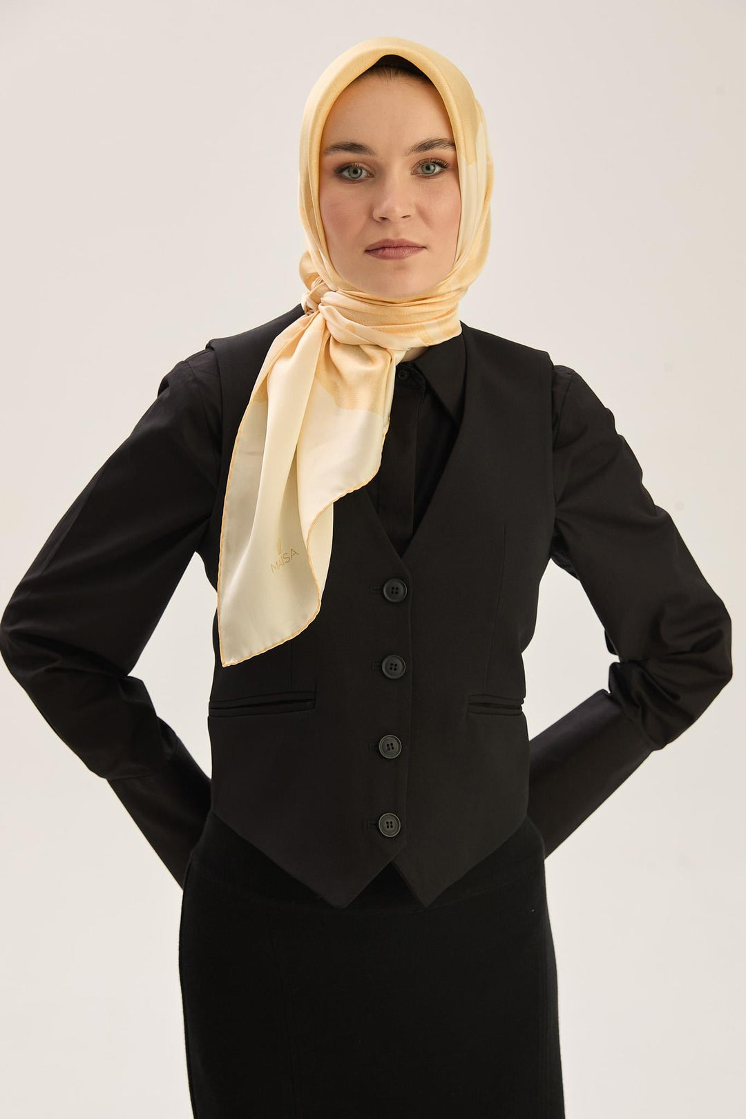 Maisa Farah Sura İpek Eşarp - Sarı