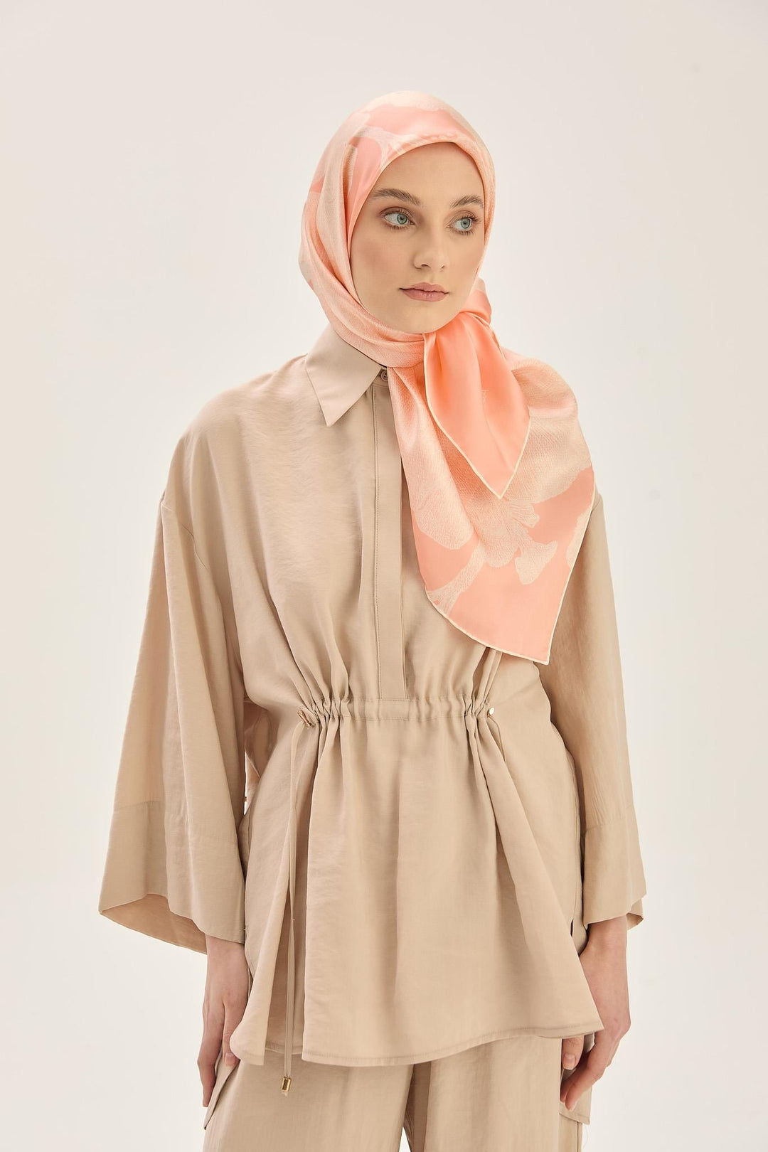 Maisa Farah Sura İpek Eşarp - Somon