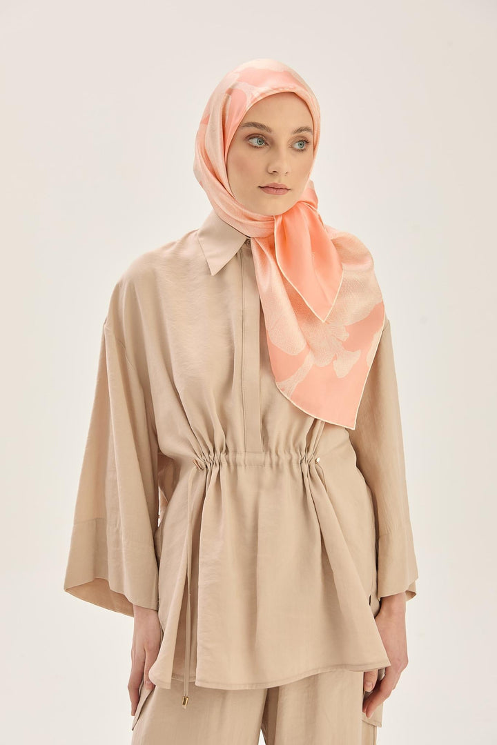 Maisa Farah Sura İpek Eşarp - Somon