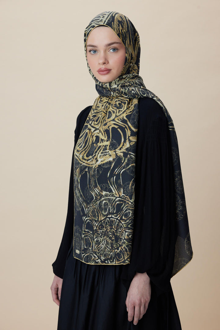 Maisa FASL PAMUK İPEK ŞAL 70*190 CM - ACI KAHVE