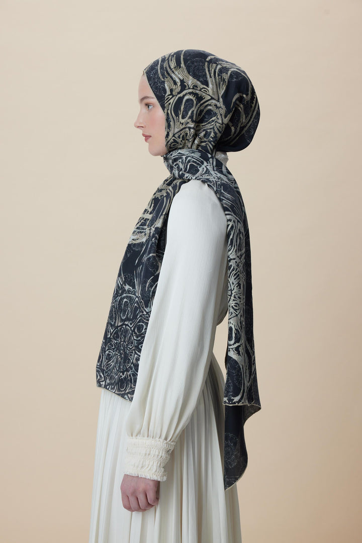 Maisa FASL PAMUK İPEK ŞAL 70*190 CM - ANTRASİT