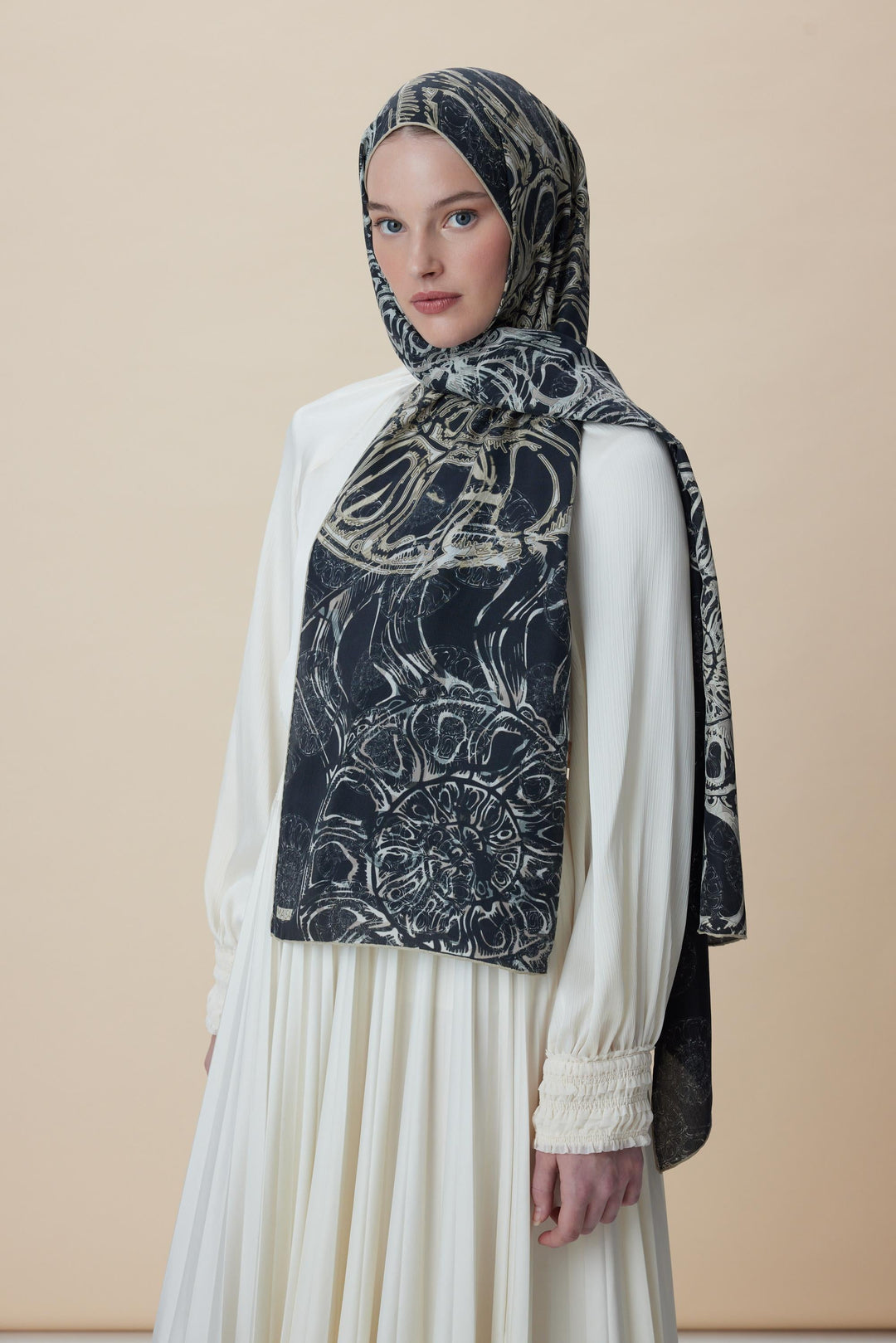 Maisa FASL PAMUK İPEK ŞAL 70*190 CM - ANTRASİT