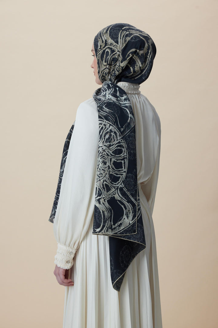 Maisa FASL PAMUK İPEK ŞAL 70*190 CM - ANTRASİT