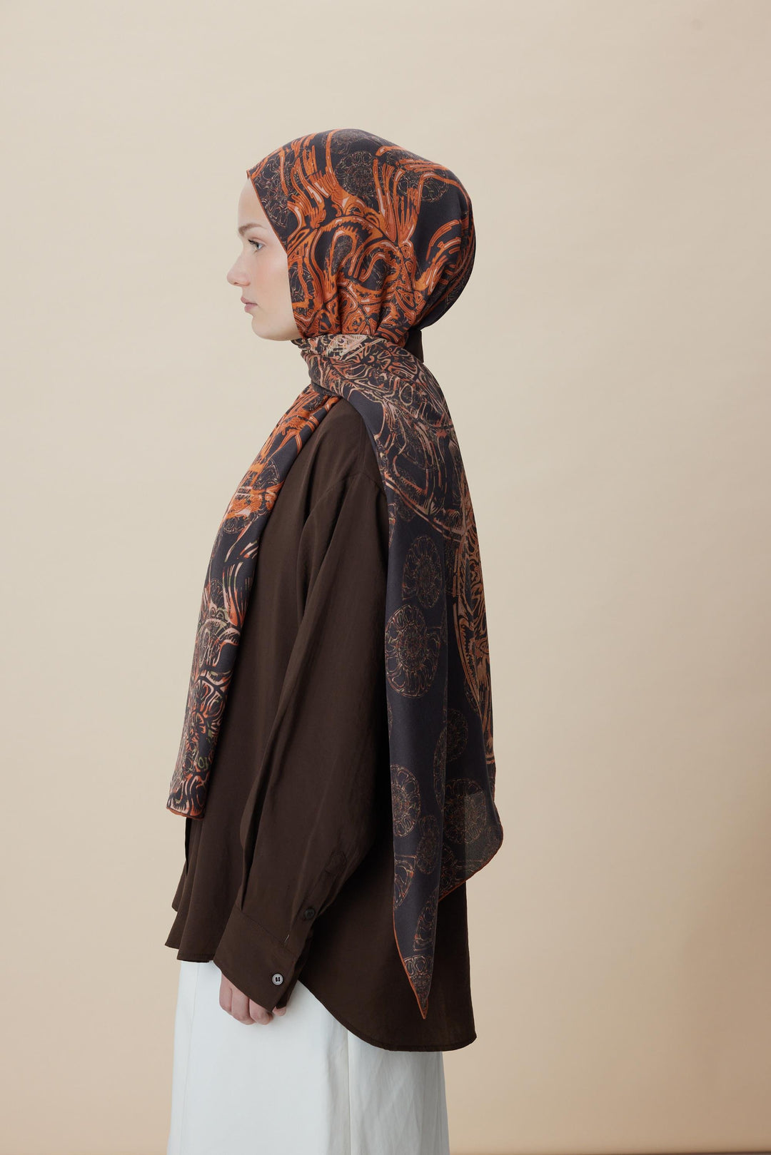 Maisa FASL PAMUK İPEK ŞAL 70*190 CM - BAKIR