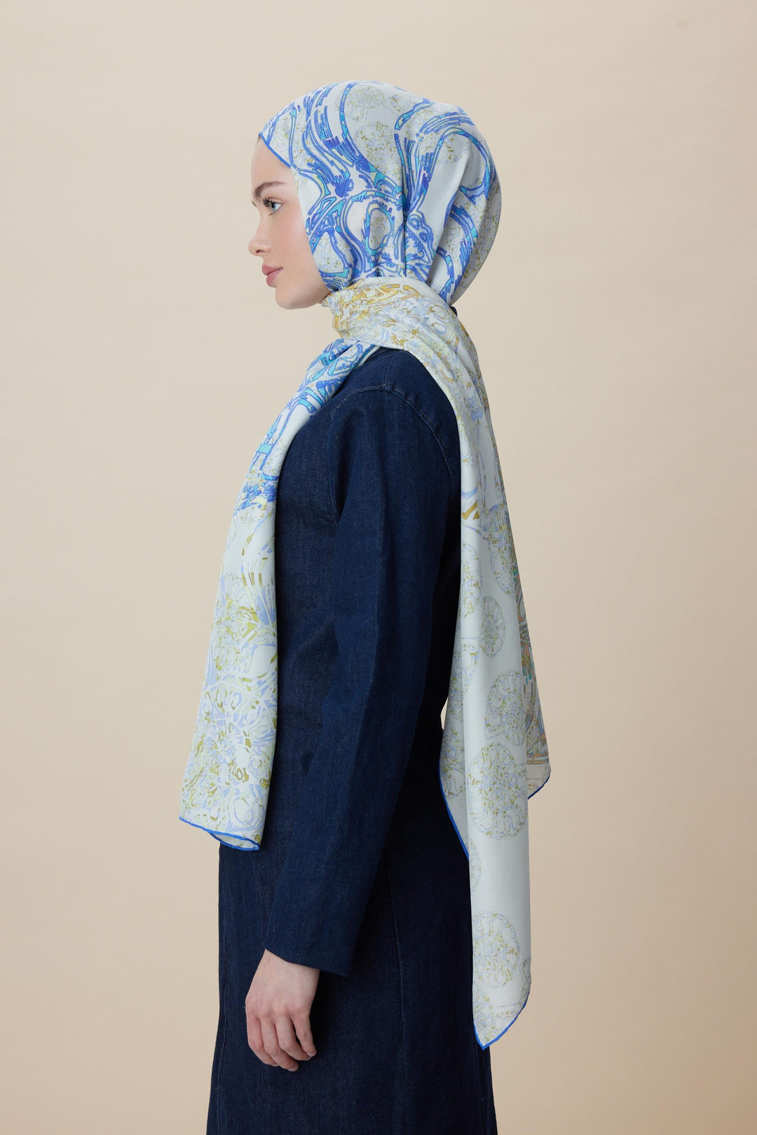 Maisa FASL PAMUK İPEK ŞAL 70*190 CM - EKRU