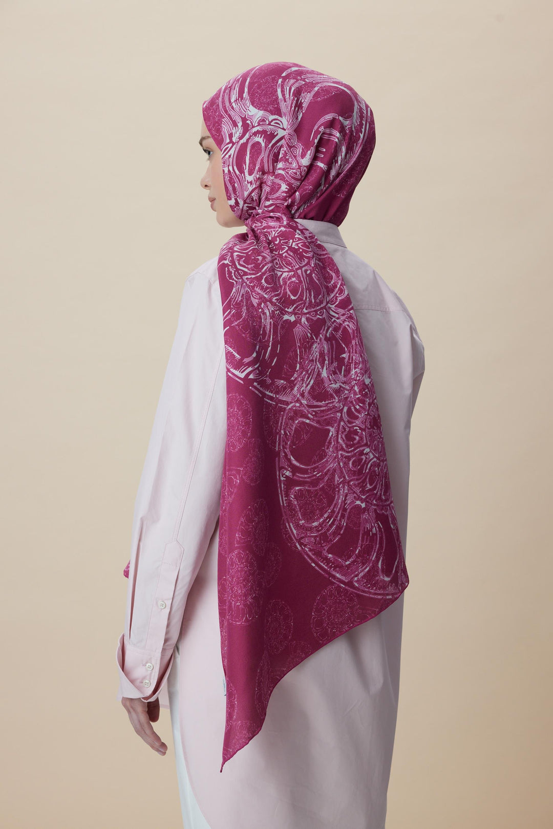 Maisa FASL PAMUK İPEK ŞAL 70*190 CM - FUŞYA