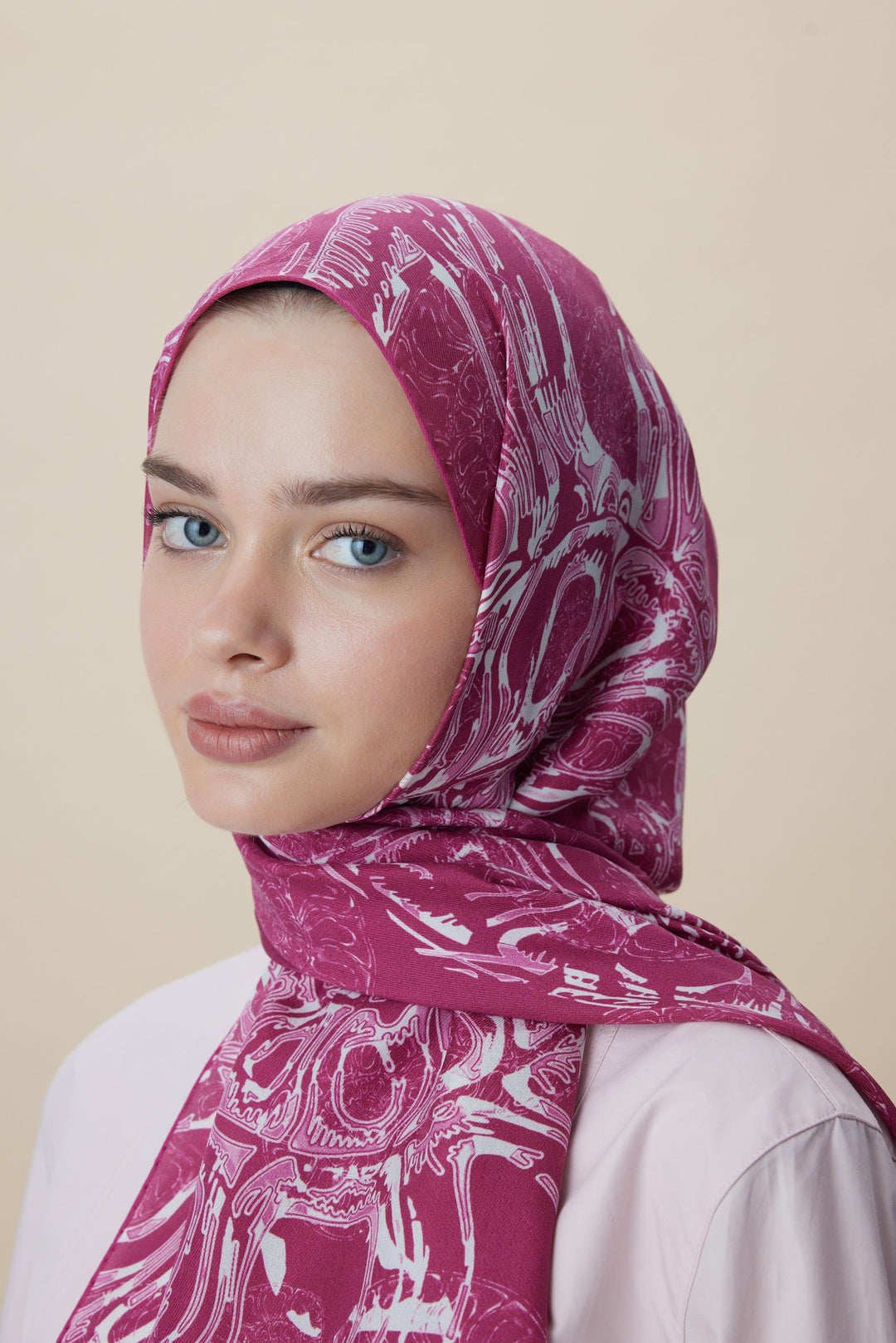 Maisa FASL PAMUK İPEK ŞAL 70*190 CM - FUŞYA